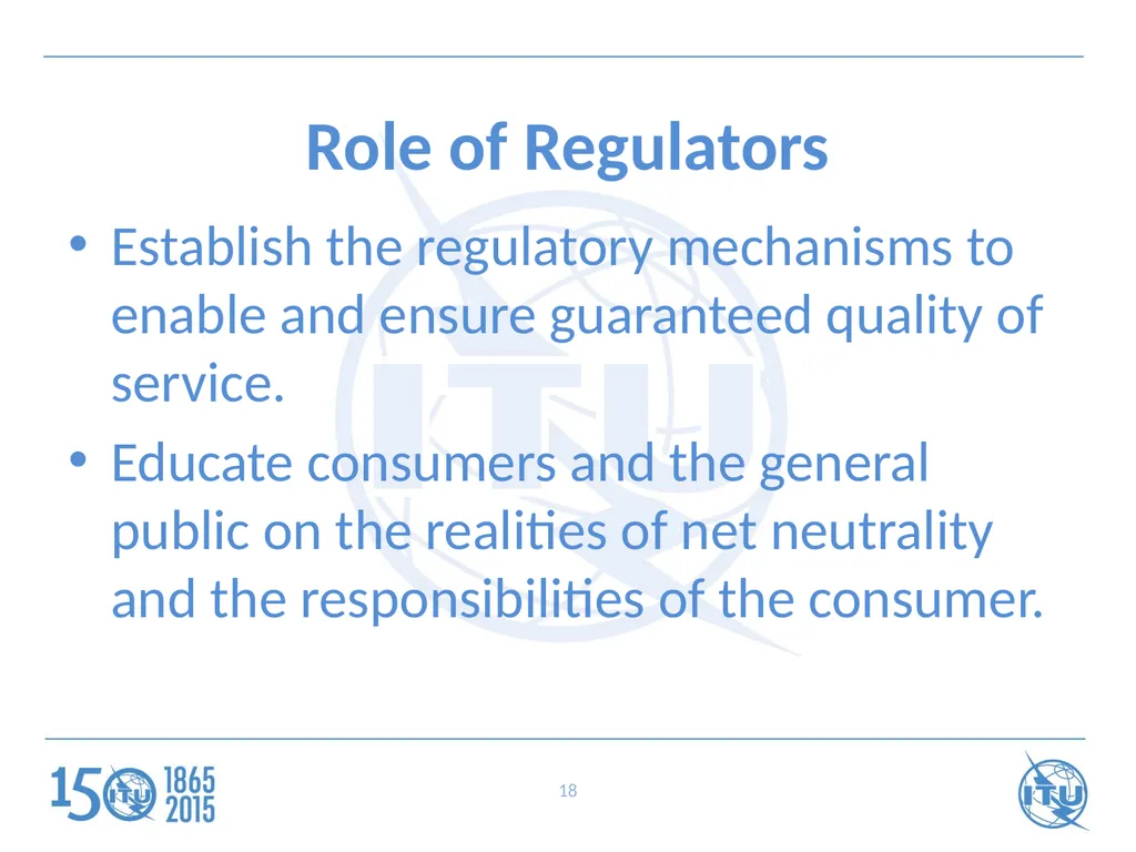 Stakeholders Forum on QoS and Consumer Experience - slide 18 of 21