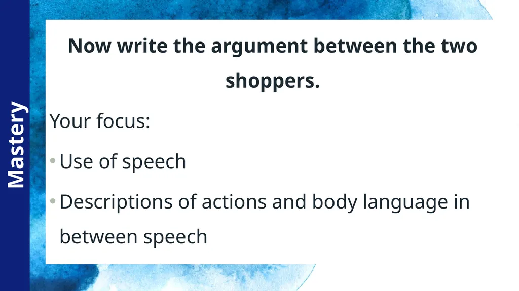 Setting Descriptions You have 10 minutes to write - slide 13 of 13