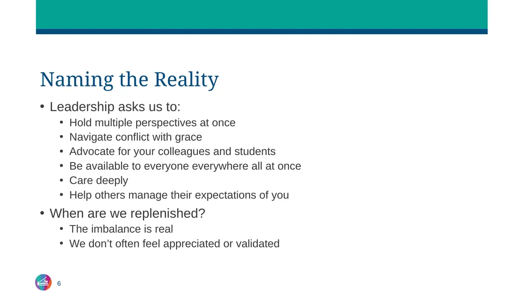 Sustaining Yourself in Leadership Centering Rest, - slide 6 of 21