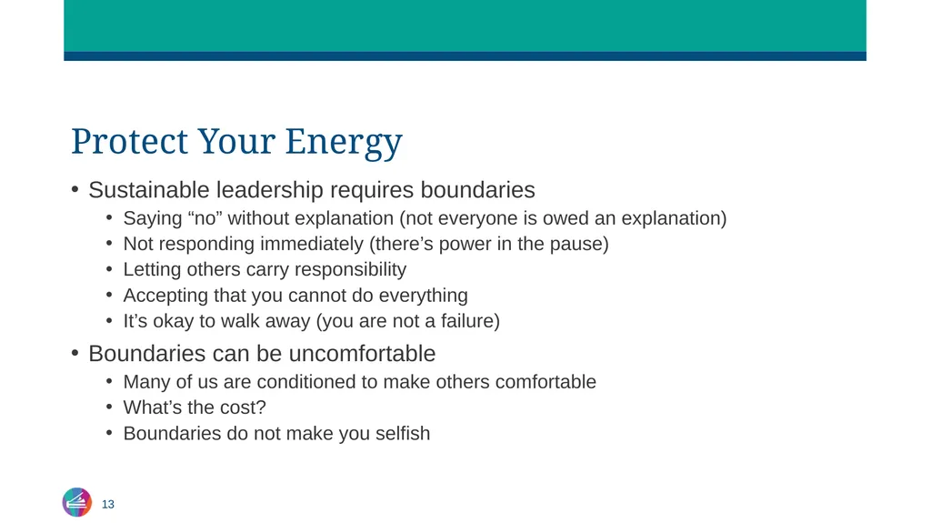 Sustaining Yourself in Leadership Centering Rest, - slide 13 of 21