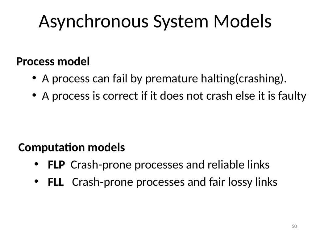 Failure Detectors Presented by, Archana Bharath - slide 50 of 79