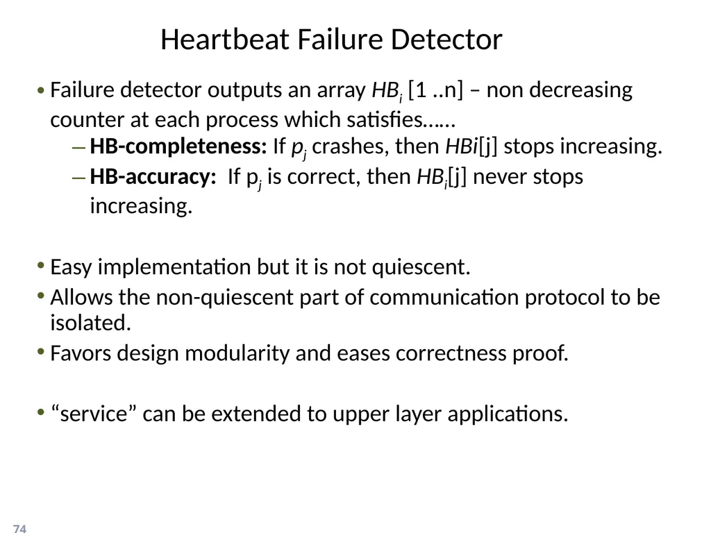 Failure Detectors Presented by, Archana Bharath - slide 74 of 79