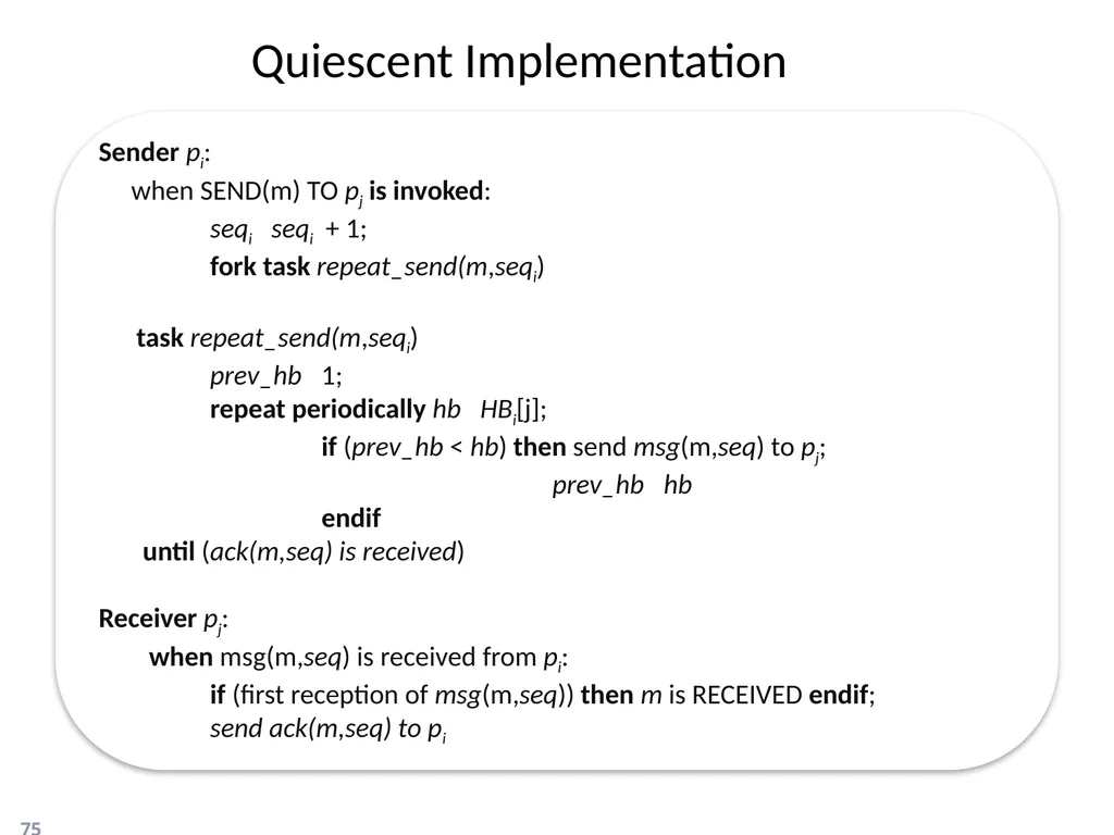 Failure Detectors Presented by, Archana Bharath - slide 75 of 79