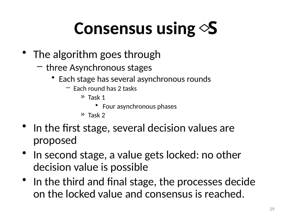 Failure Detectors Presented by, Archana Bharath - slide 29 of 79