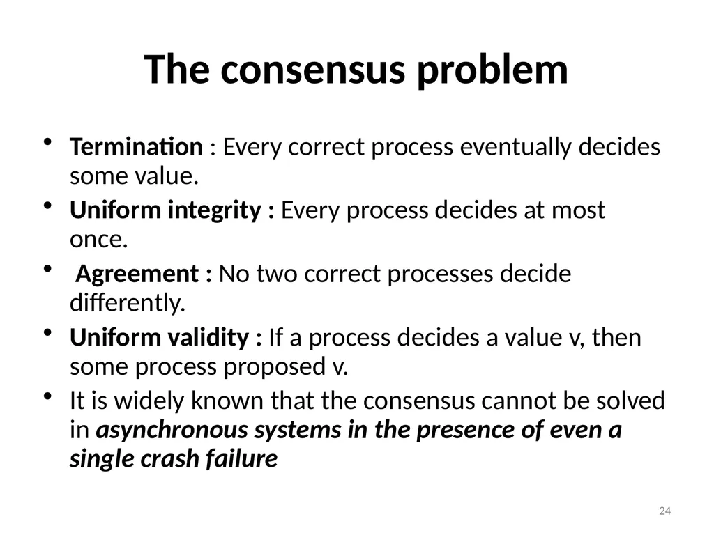 Failure Detectors Presented by, Archana Bharath - slide 24 of 79