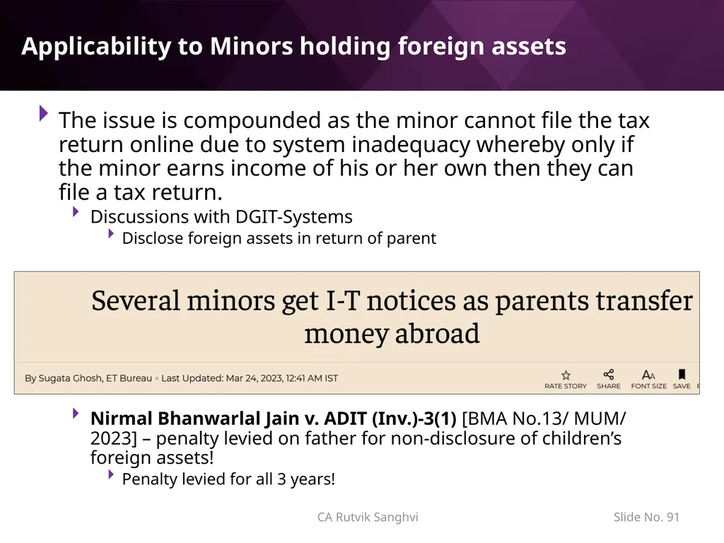 LRS remittances and Foreign investment by Resident - slide 91 of 130
