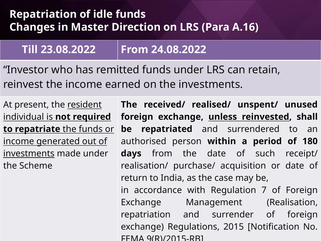 LRS remittances and Foreign investment by Resident - slide 33 of 130