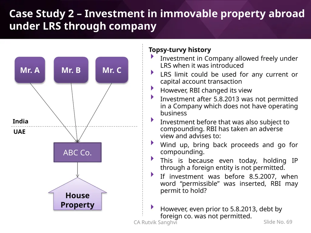 LRS remittances and Foreign investment by Resident - slide 69 of 130