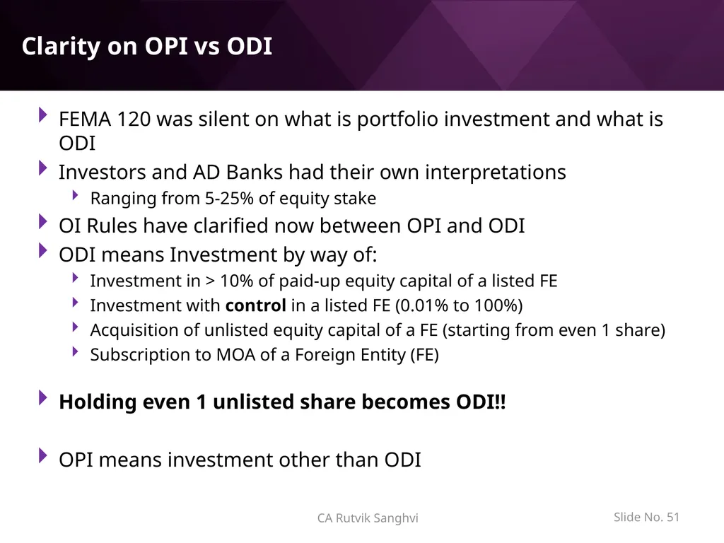 LRS remittances and Foreign investment by Resident - slide 51 of 130
