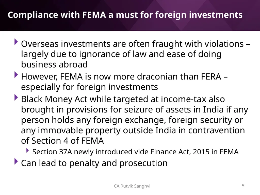 LRS remittances and Foreign investment by Resident - slide 5 of 130