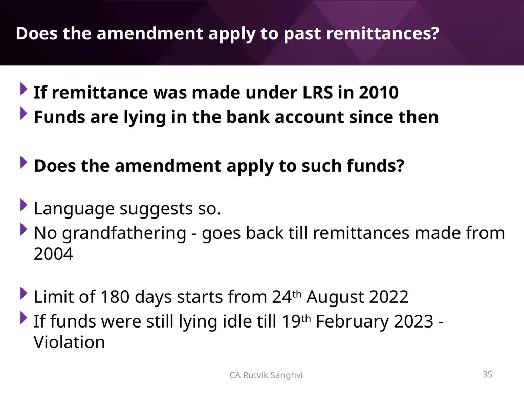 LRS remittances and Foreign investment by Resident - slide 35 of 130