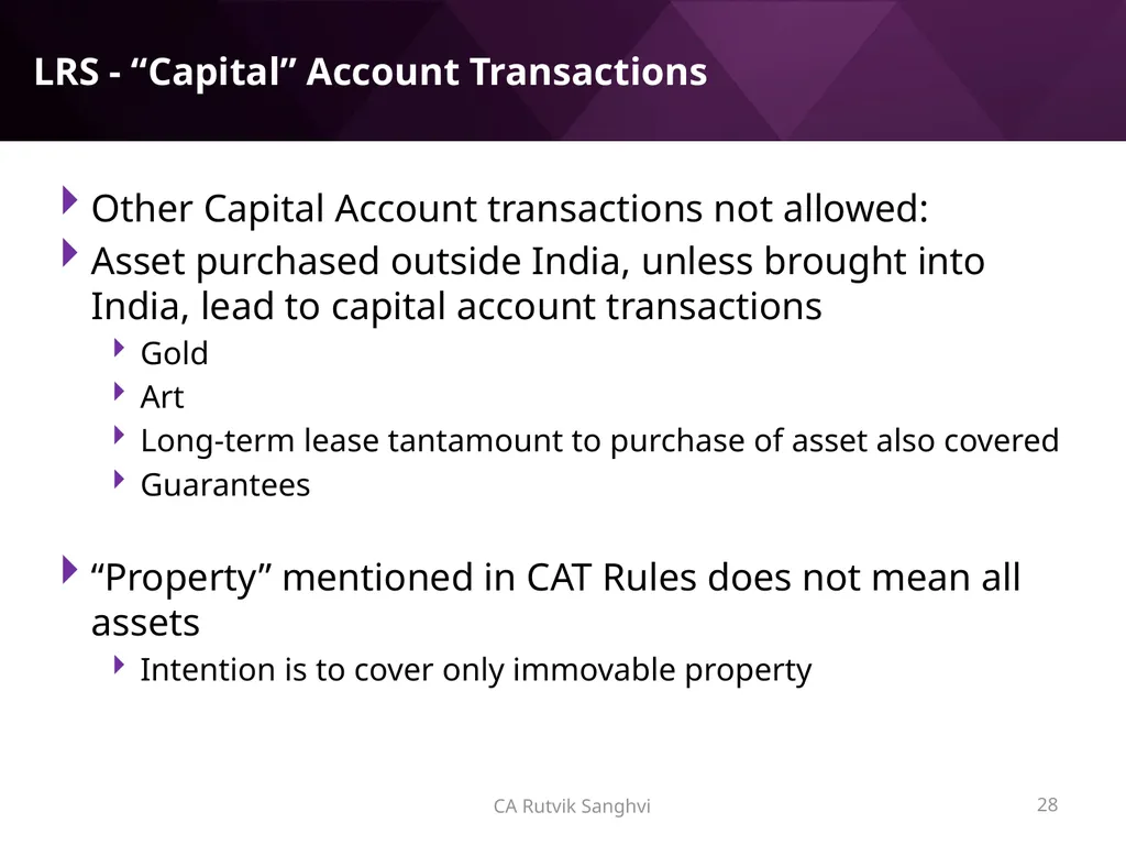 LRS remittances and Foreign investment by Resident - slide 28 of 130