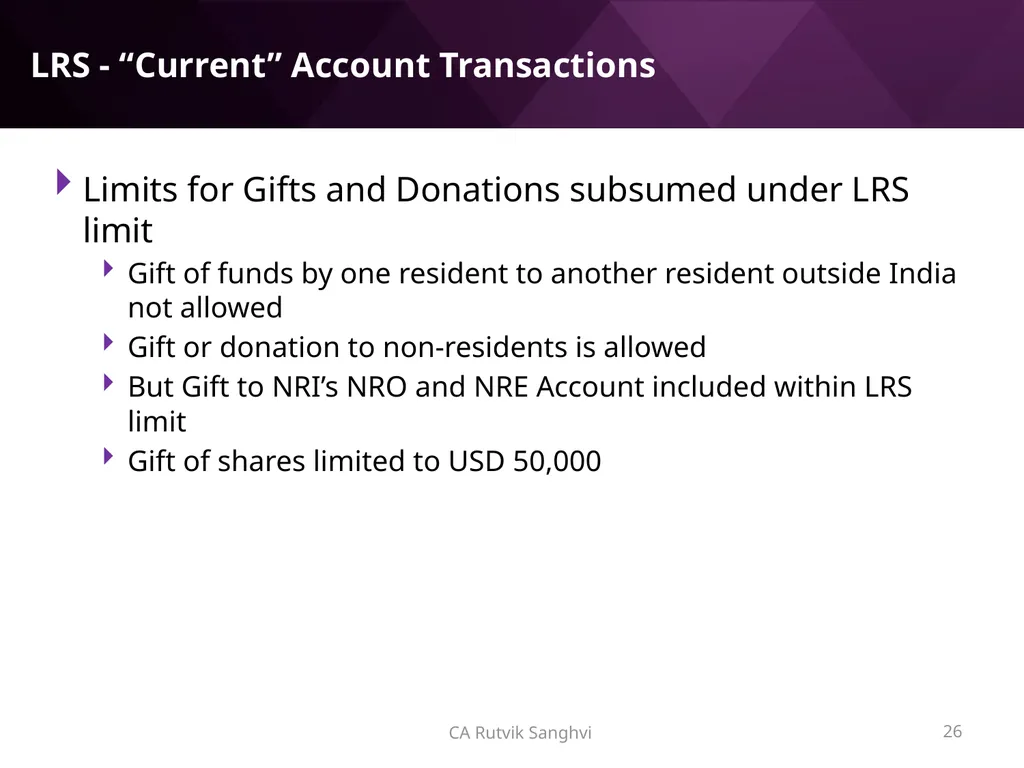 LRS remittances and Foreign investment by Resident - slide 26 of 130