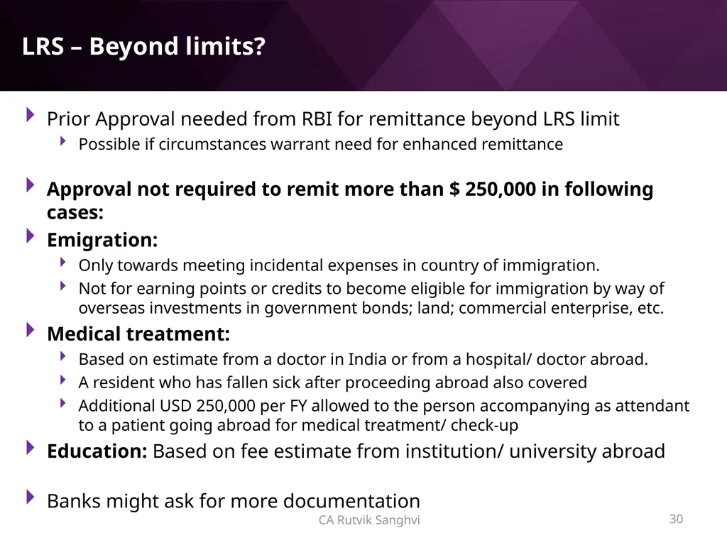LRS remittances and Foreign investment by Resident - slide 30 of 130