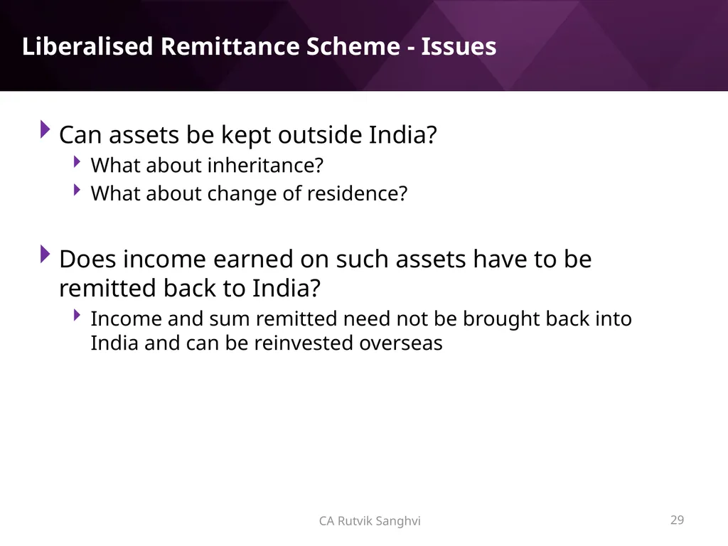 LRS remittances and Foreign investment by Resident - slide 29 of 130