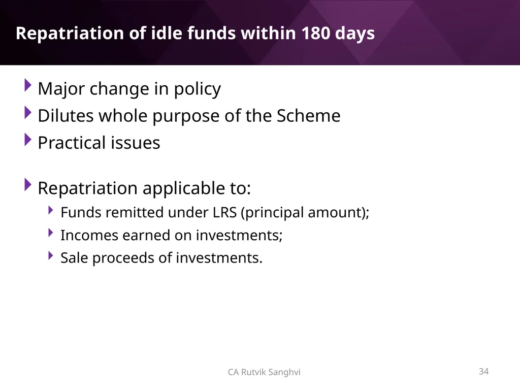 LRS remittances and Foreign investment by Resident - slide 34 of 130