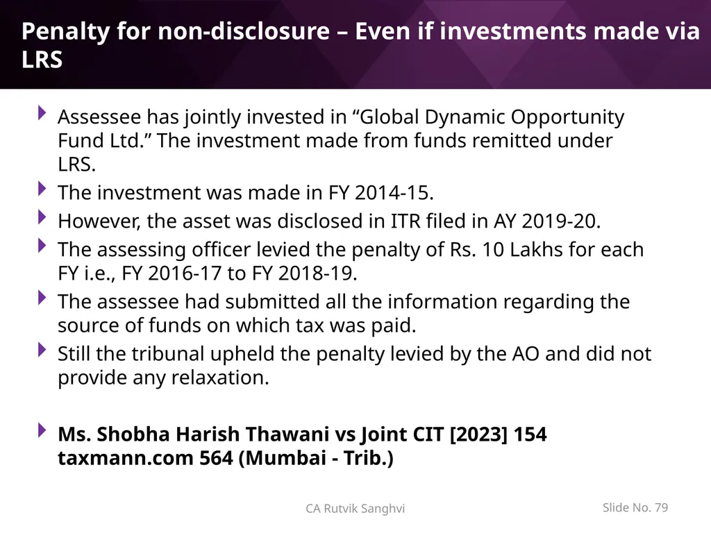LRS remittances and Foreign investment by Resident - slide 79 of 130
