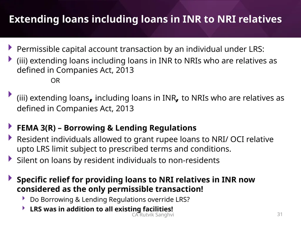LRS remittances and Foreign investment by Resident - slide 31 of 130