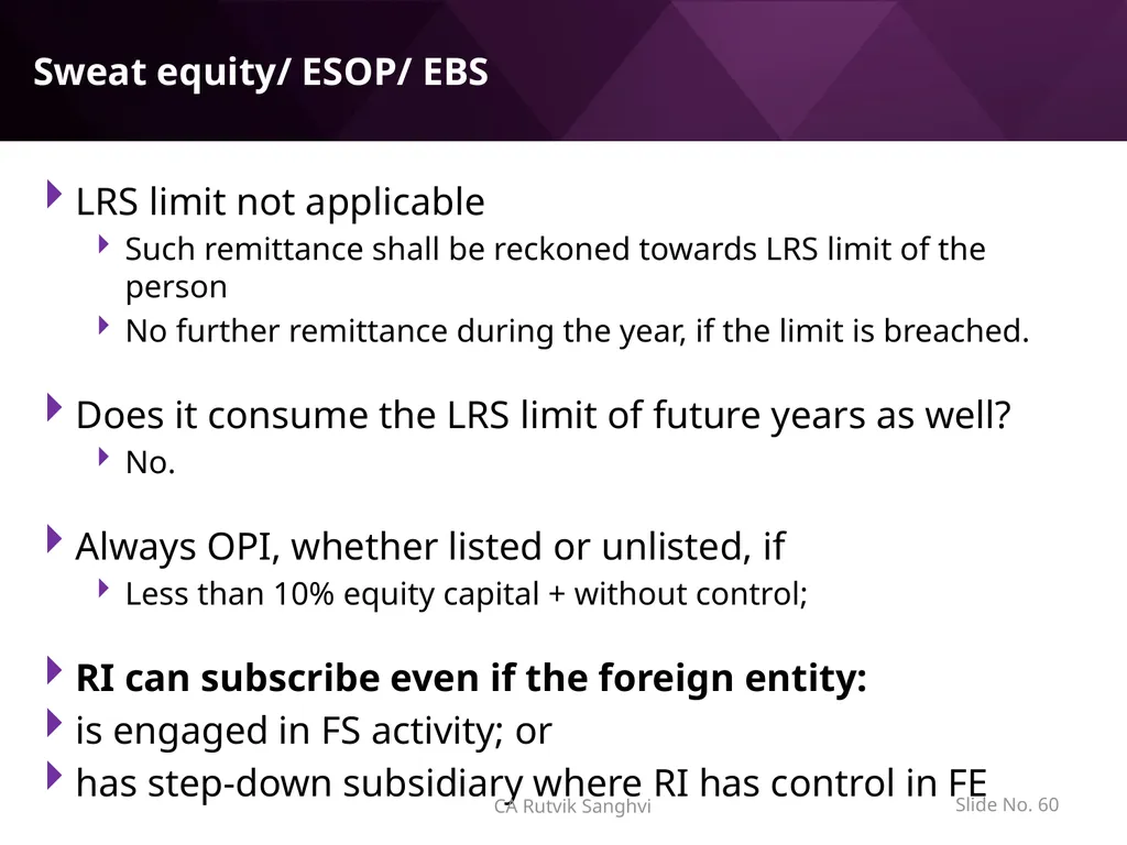 LRS remittances and Foreign investment by Resident - slide 60 of 130