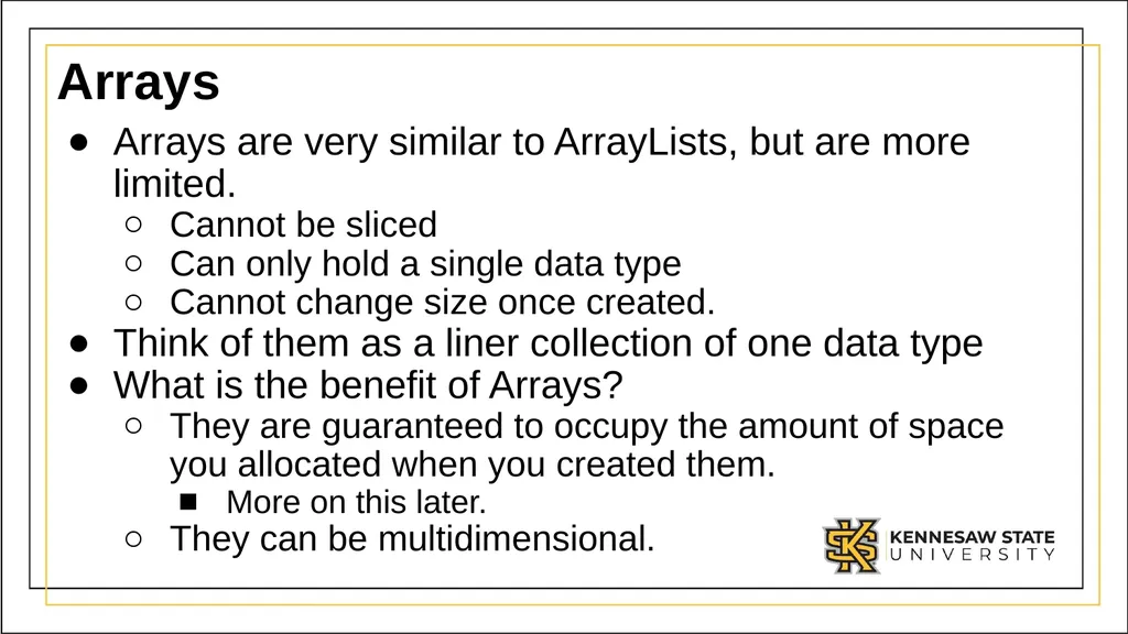 Module 1 Part 3: Using complex data types in Java - slide 13 of 39
