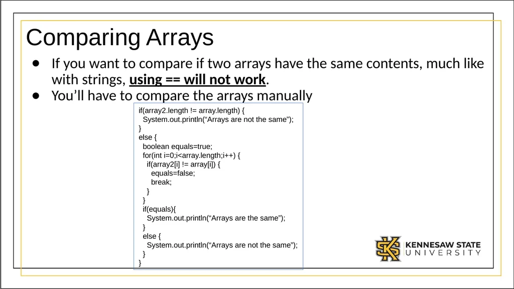 Module 1 Part 3: Using complex data types in Java - slide 34 of 39