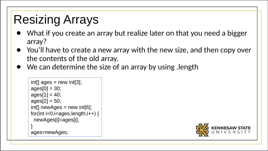 Module 1 Part 3: Using complex data types in Java - slide 31 of 39