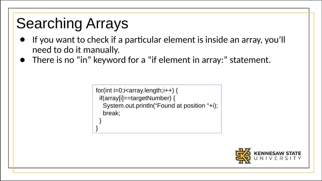 Module 1 Part 3: Using complex data types in Java - slide 32 of 39