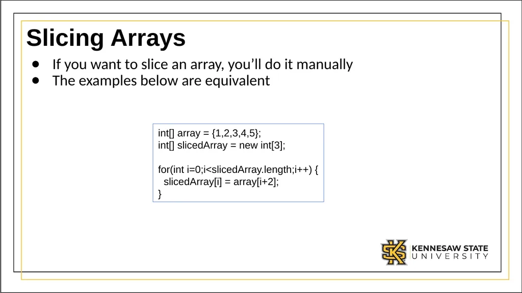 Module 1 Part 3: Using complex data types in Java - slide 35 of 39