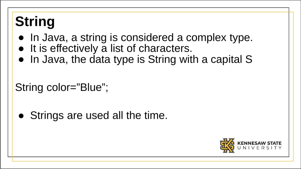 Module 1 Part 3: Using complex data types in Java - slide 3 of 39
