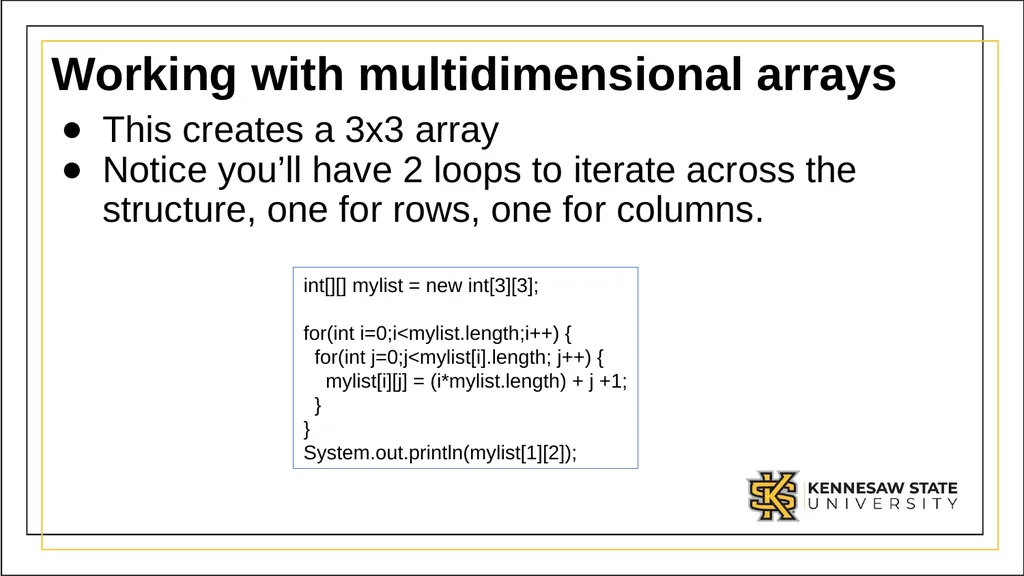 Module 1 Part 3: Using complex data types in Java - slide 39 of 39