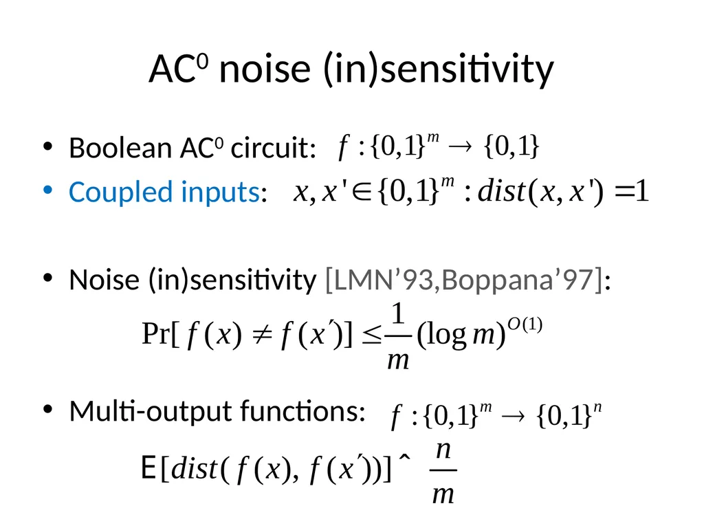 Bounded depth circuits cannot sample good codes - slide 13 of 21