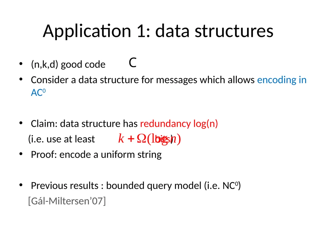 Bounded depth circuits cannot sample good codes - slide 9 of 21