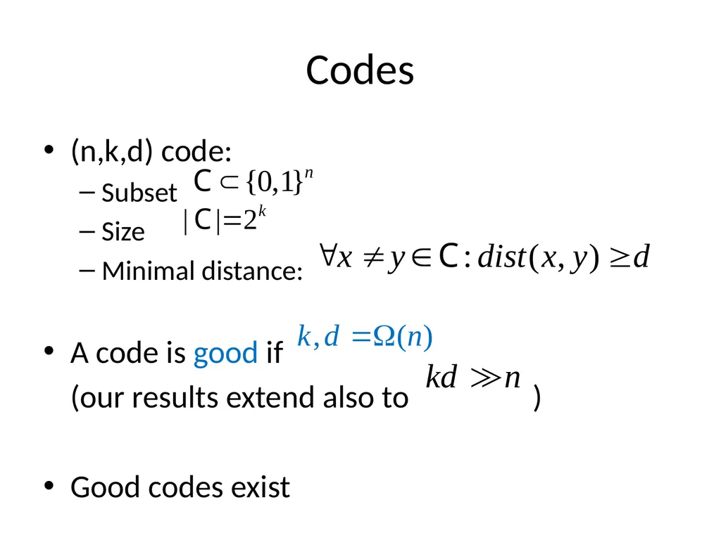 Bounded depth circuits cannot sample good codes - slide 7 of 21