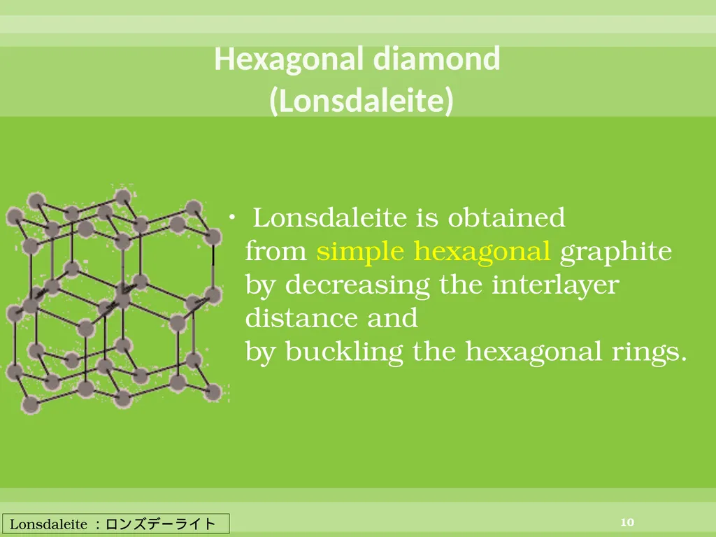 Direct conversion of graphite into diamond through - slide 10 of 25