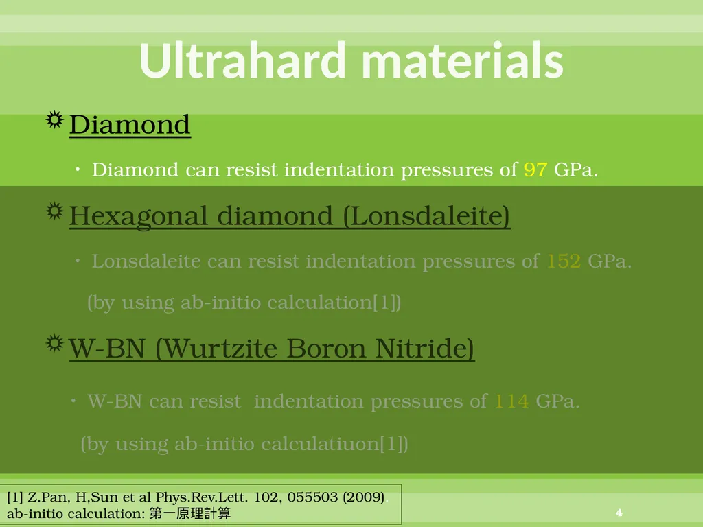Direct conversion of graphite into diamond through - slide 4 of 25