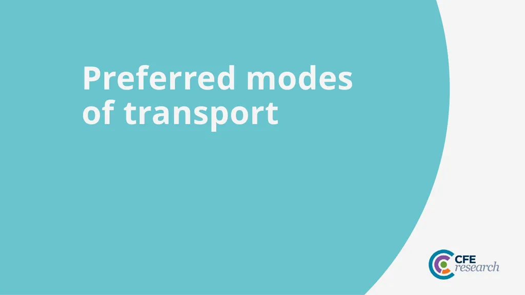 CFE Research Residents’ views about active travel - slide 25 of 35