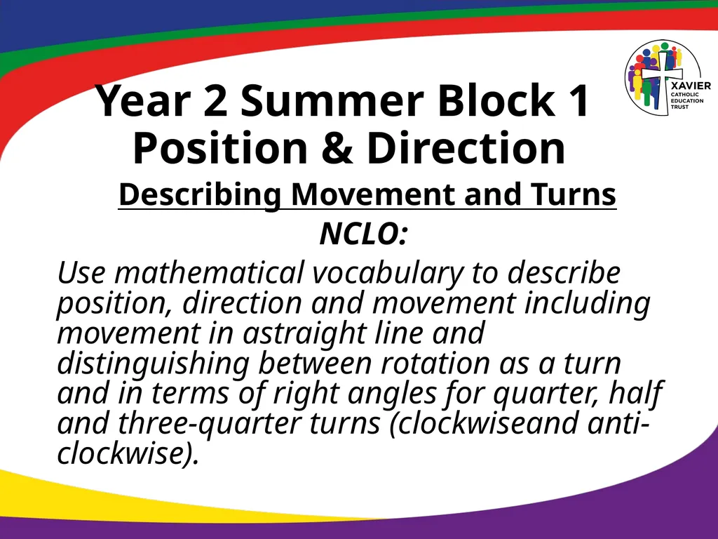 Year 2 Summer Block 1 Position & Direction - slide 17 of 33