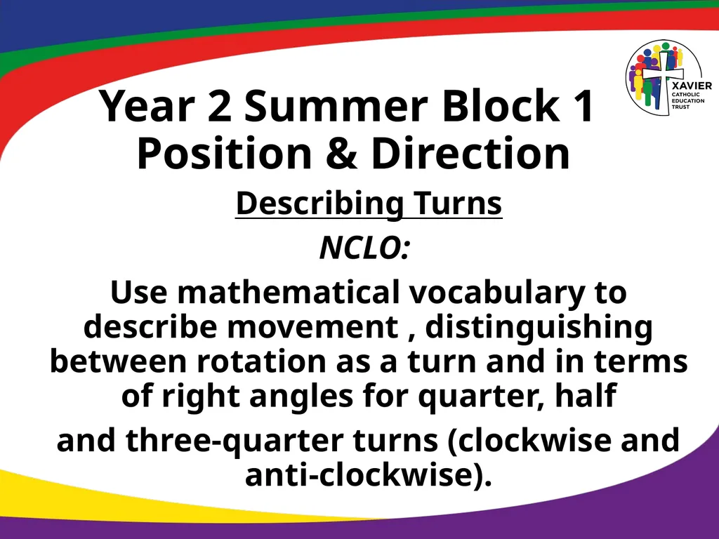 Year 2 Summer Block 1 Position & Direction - slide 9 of 33