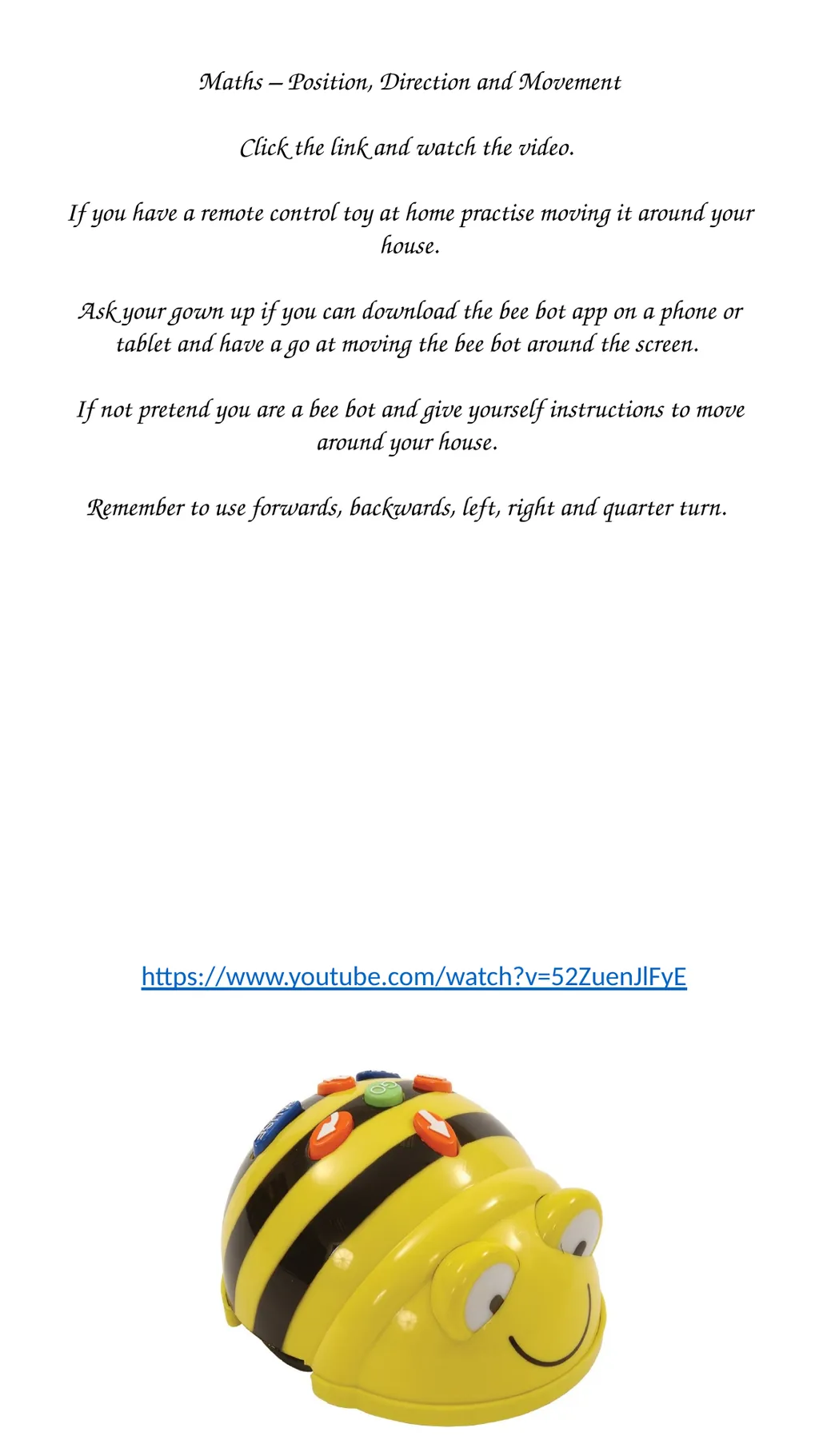 Maths – Position, Direction and Movement Say the - slide 9 of 9