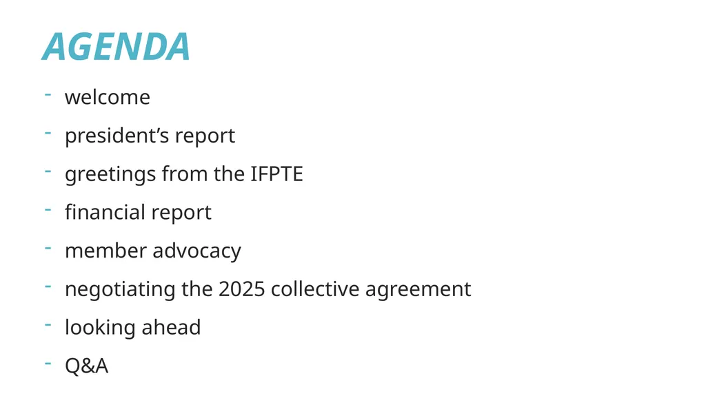 TEAM-IFPTE Local 161 Annual General Meeting - slide 2 of 25