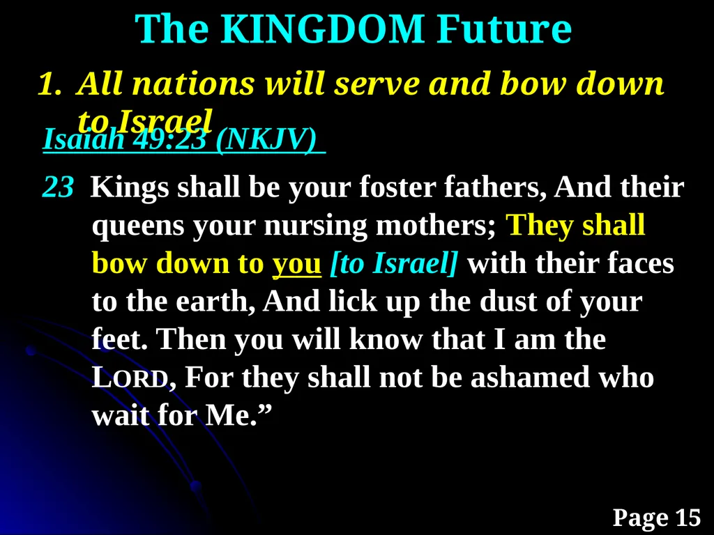 Sanctification “The KINGDOM Future” Page 15 The - slide 13 of 107