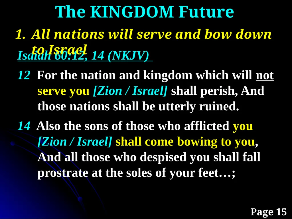 Sanctification “The KINGDOM Future” Page 15 The - slide 14 of 107