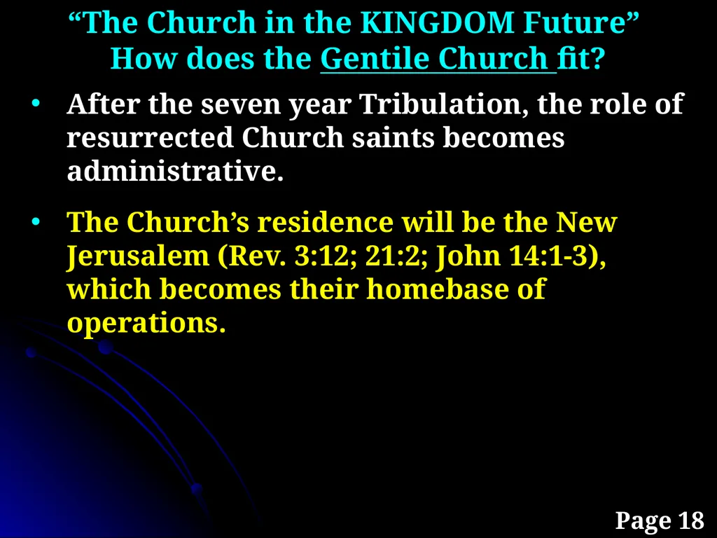 Sanctification “The KINGDOM Future” Page 15 The - slide 39 of 107