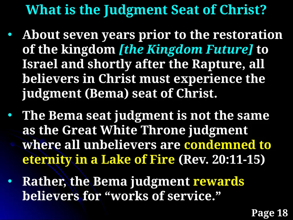 Sanctification “The KINGDOM Future” Page 15 The - slide 49 of 107