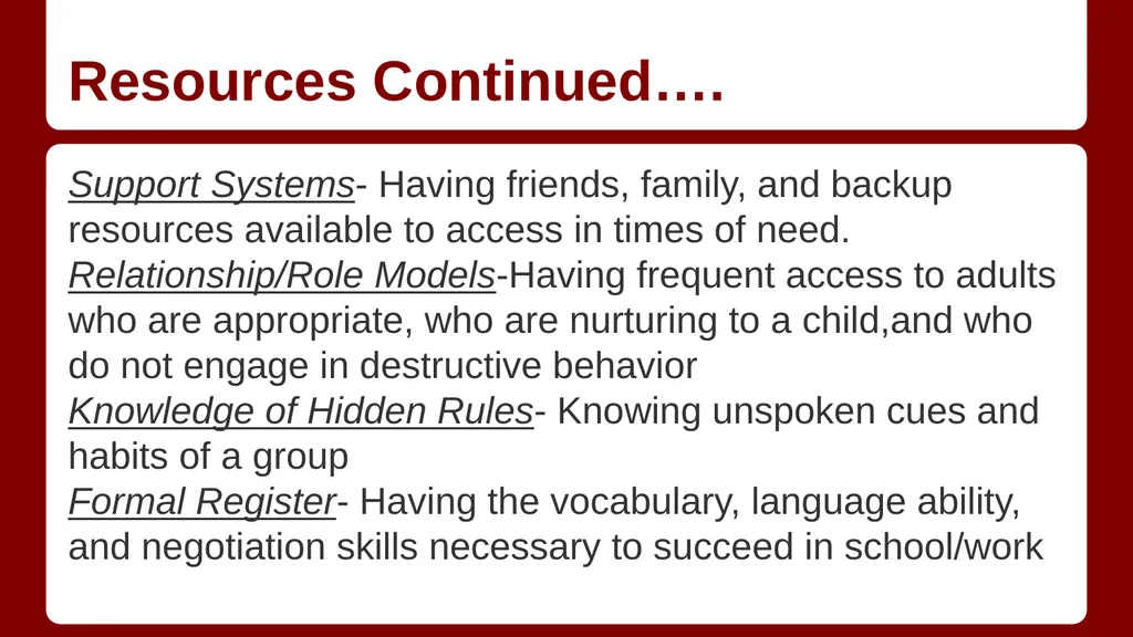 Putting the Pieces Together- Developing a School - slide 17 of 24