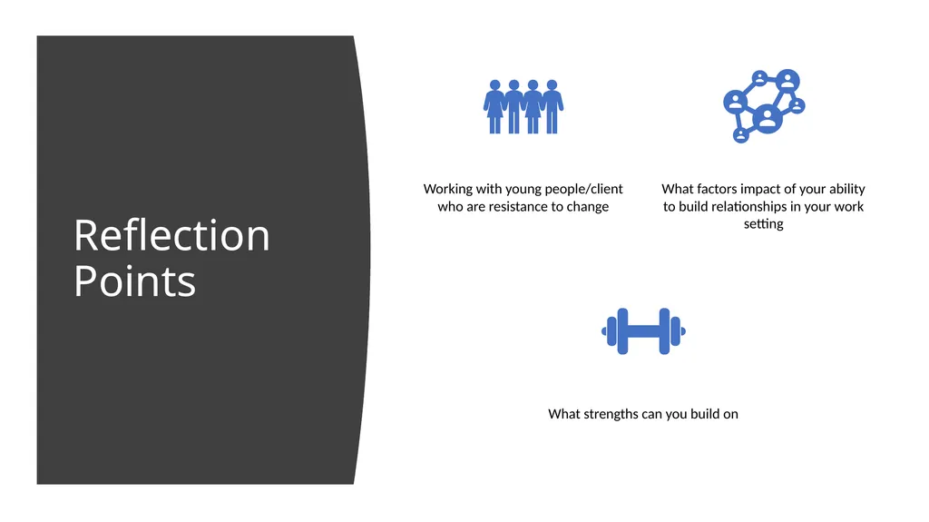Social Work: Putting Relationships First Doing - slide 13 of 25