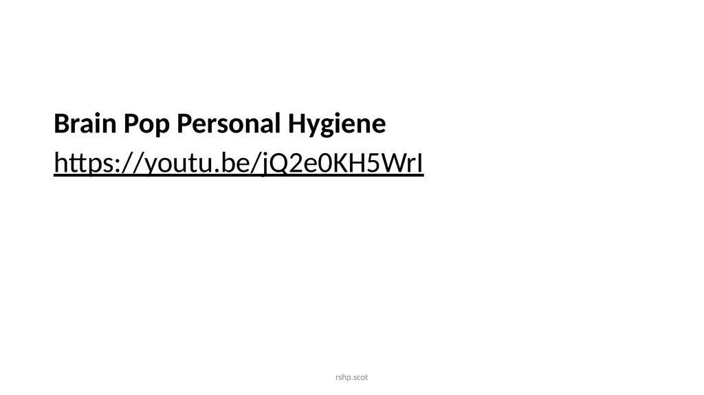 Keeping Clean I can name parts of my body. I - slide 13 of 13