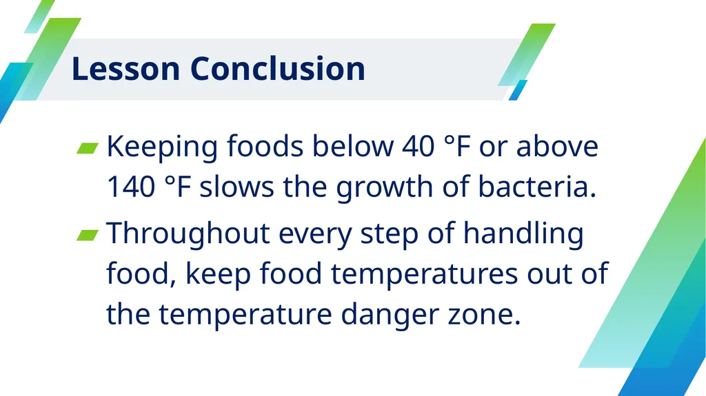 Keep Food Safe: Control Food Temperature CACFP - slide 15 of 17