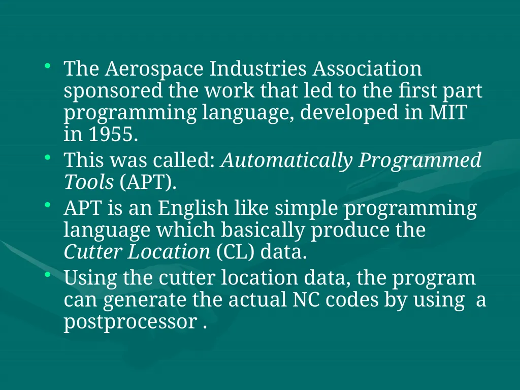 3.CNC PART PROGRAMMING Co:-Develop part program - slide 43 of 61