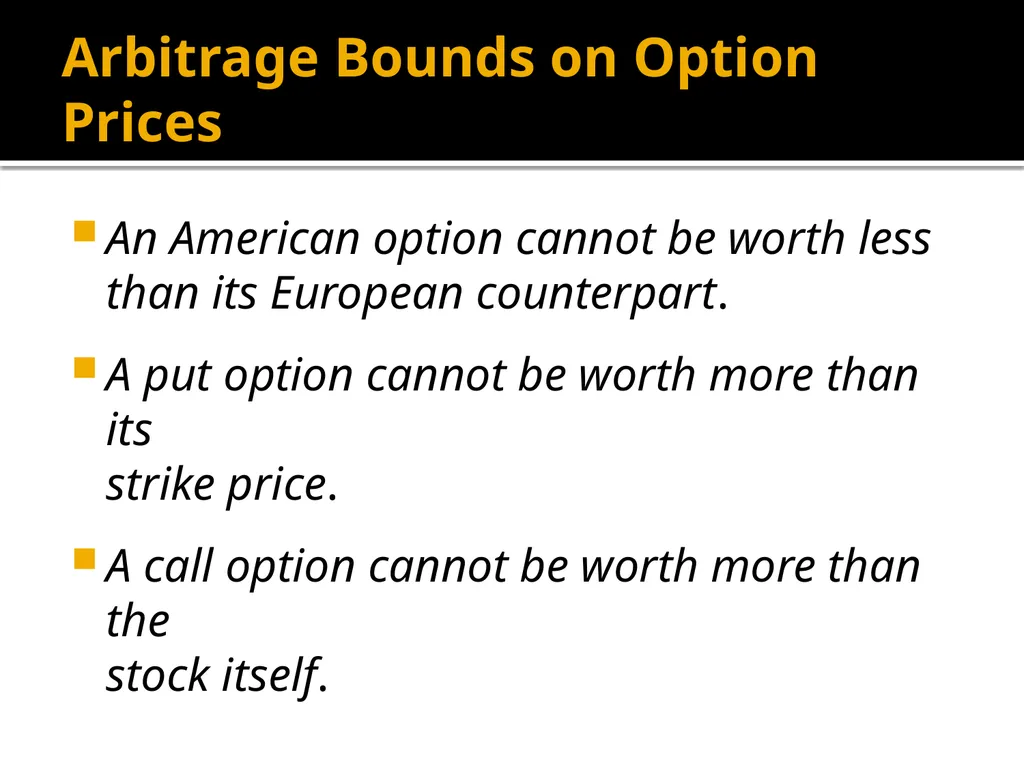 Financial Options Option Basics Financial Option A - slide 29 of 46